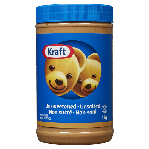 Kraft Unsweetened Unsalted Smooth Peanut Butter 1 kg