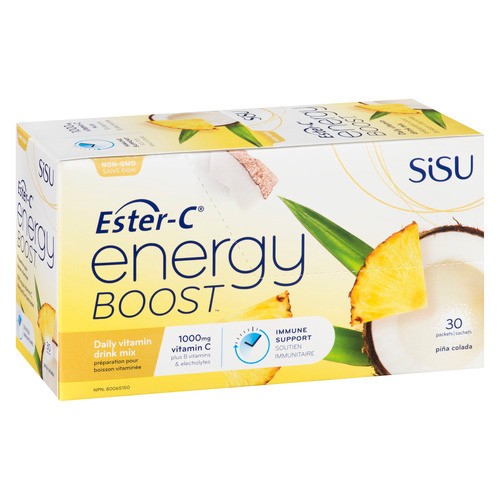 Sisu Ester-C Energy Boost Daily Vitamin Drink Mix 30 Count