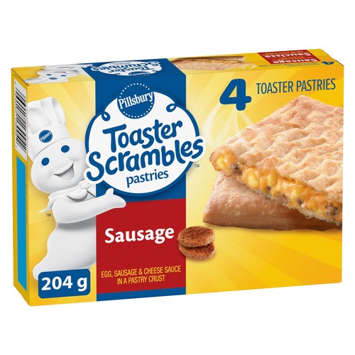 Pillsbury Toaster Scrambles Pastries Egg Sausage And Cheese Sauce 204 g (frozen)