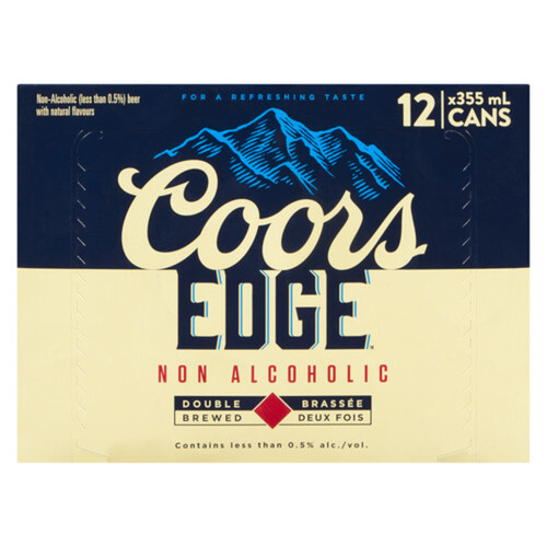 Coors Edge Non Alcoholic Beer 12 x 355 ml (cans)