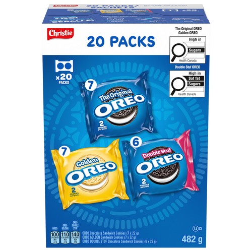 Oreo Sandwich Cookies Original & Double Stuf & Golden Variety Pack 482 g