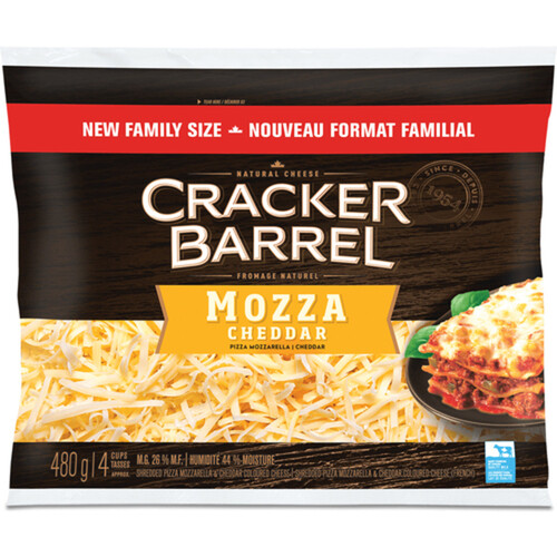 Cracker Barrel Mozzarella Cheddar Shredded Cheese 480 g