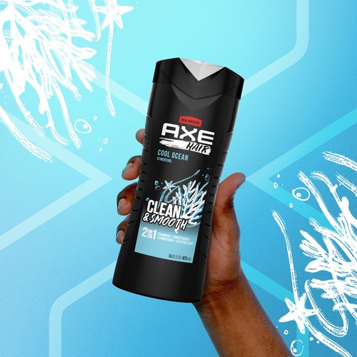 Axe 2in1 Shampoo & Conditioner Cool Ocean 473 ml