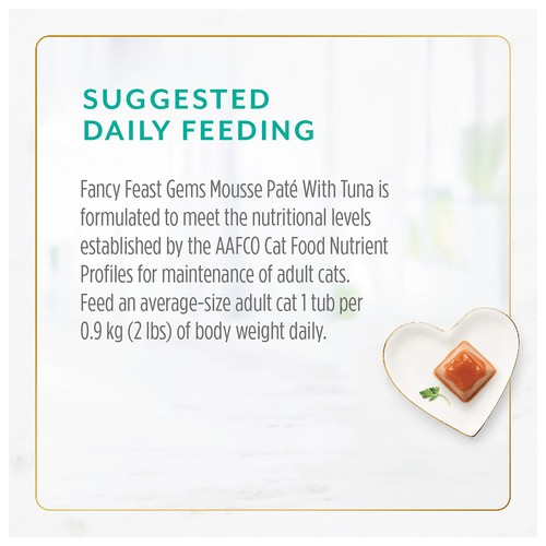 Fancy Feast Gems Wet Cat Food Mousse Paté With Tuna 2 x 57 g