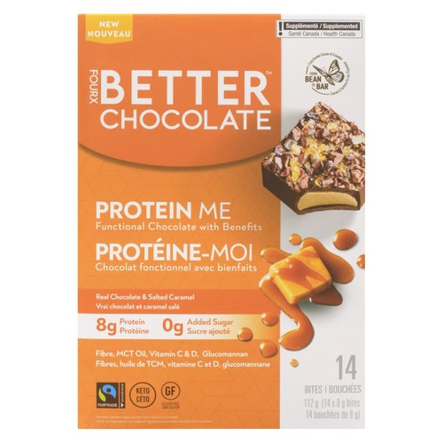 Four X Better Chocolate Dietary Supplement Protein Me Salted Caramel Bites 14 Count