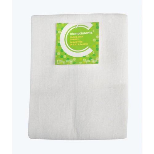Compliments Flour Sack Towels 3 Pack