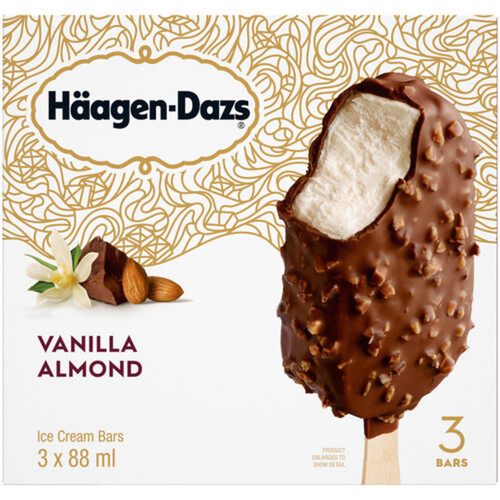 Häagen-Dazs Ice Cream Bars Vanilla & Almond 3 x 88 ml