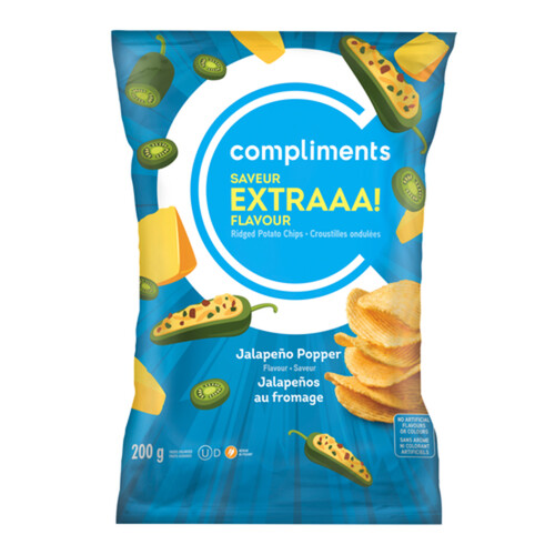 Compliments Extraaa! Potato Chips Jalapeño Popper 200 g