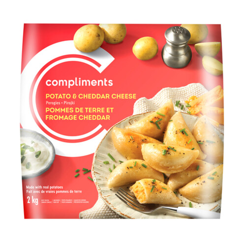 Compliments Potato and Cheddar Perogies 2 kg (frozen)