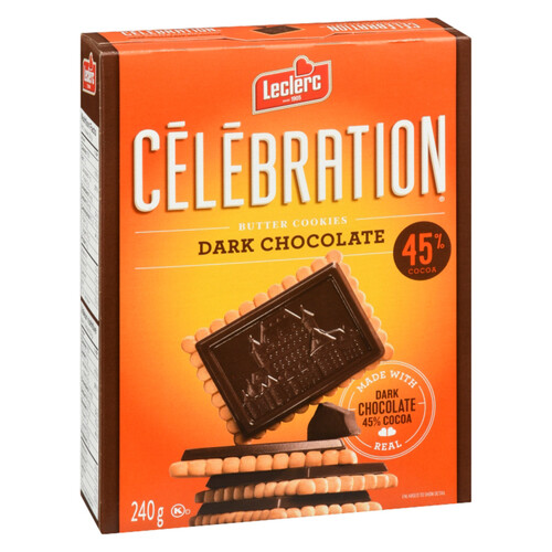 Leclerc Celebration Cookies Butter & Dark Chocolate 240 g