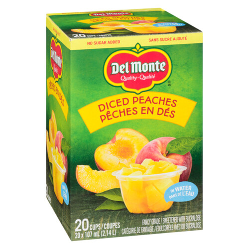 Del Monte Diced Peaches In Water 20 x 107 ml