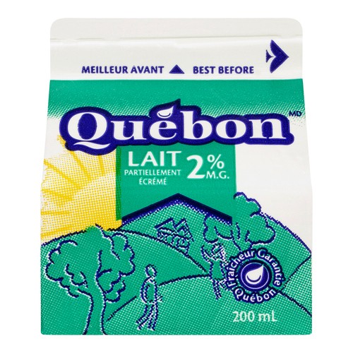 Quebon 2% Milk  Partly Skimmed 200 ml