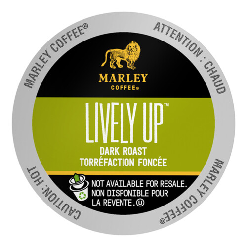 Marley Coffee Lively Up Dark Roast Coffee 12 Count 132 g