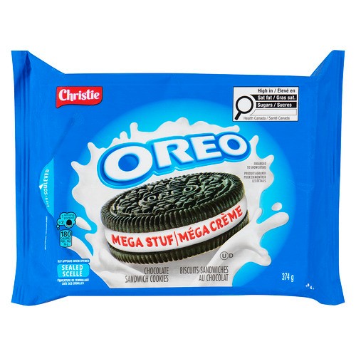 Christie Oreo Chocolate Sandwich Cookies Mega Stuf 374 g