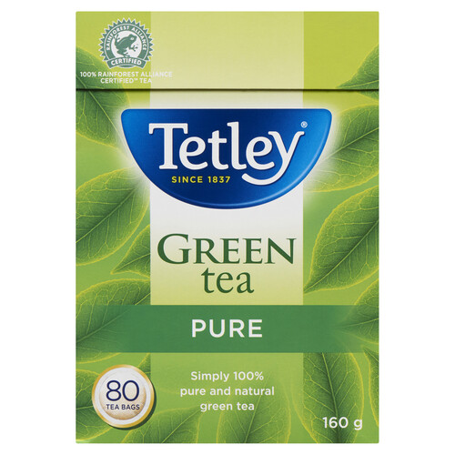 Tetley Pure Green Tea 80 Tea Bags