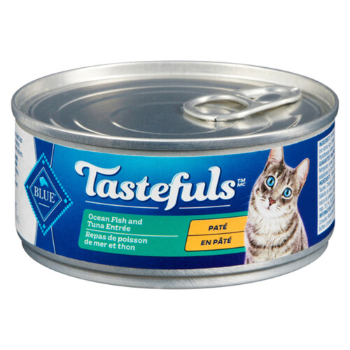 Blue Tastefuls Natural Wet Cat Food Entrée Paté Ocean Fish & Tuna 5.5 oz 155 g