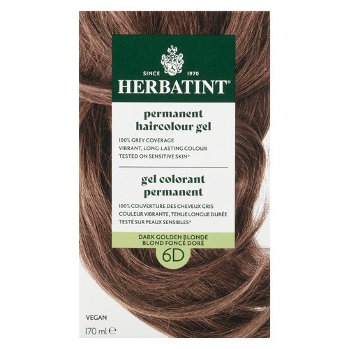 Herbatint Permanent Haircolour Gel 6D Dark Golden Blonde 170 ml