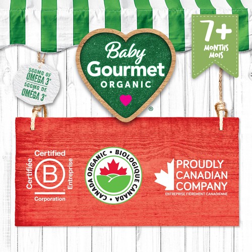 Baby Gourmet Organic Puree Baked Apple Cinnamon & Chia 128 ml