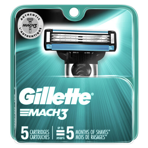Gillette Mach3 Men's Razor Blades Refill 5 Cartridges 
