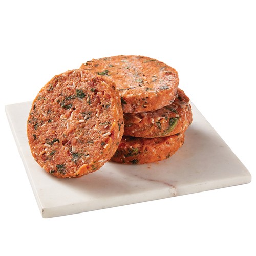 OW Sox Frozen Salmon Burger Tomatoes Basil 226 g