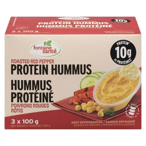 Fontaine Santé Protein Hummus Roasted Red Pepper 300 g