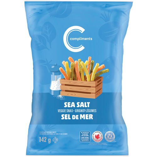 Compliments Veggie Snax Sea Salt 142 g