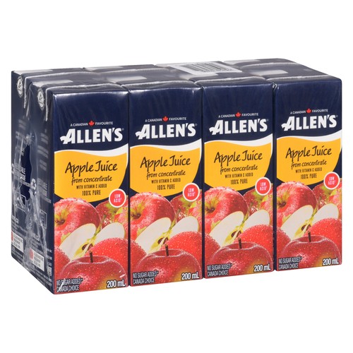 Allen's Pure Juice Apple Low Acid 8 x 200 ml