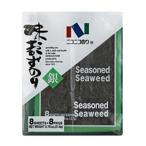 Nico Nico Nori Seaweed Seasoned 8 Pack 22 g