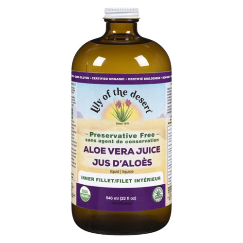 Lily of the Desert Organic Aloe Vera Juice Inner Fillet Liquid 946 ml