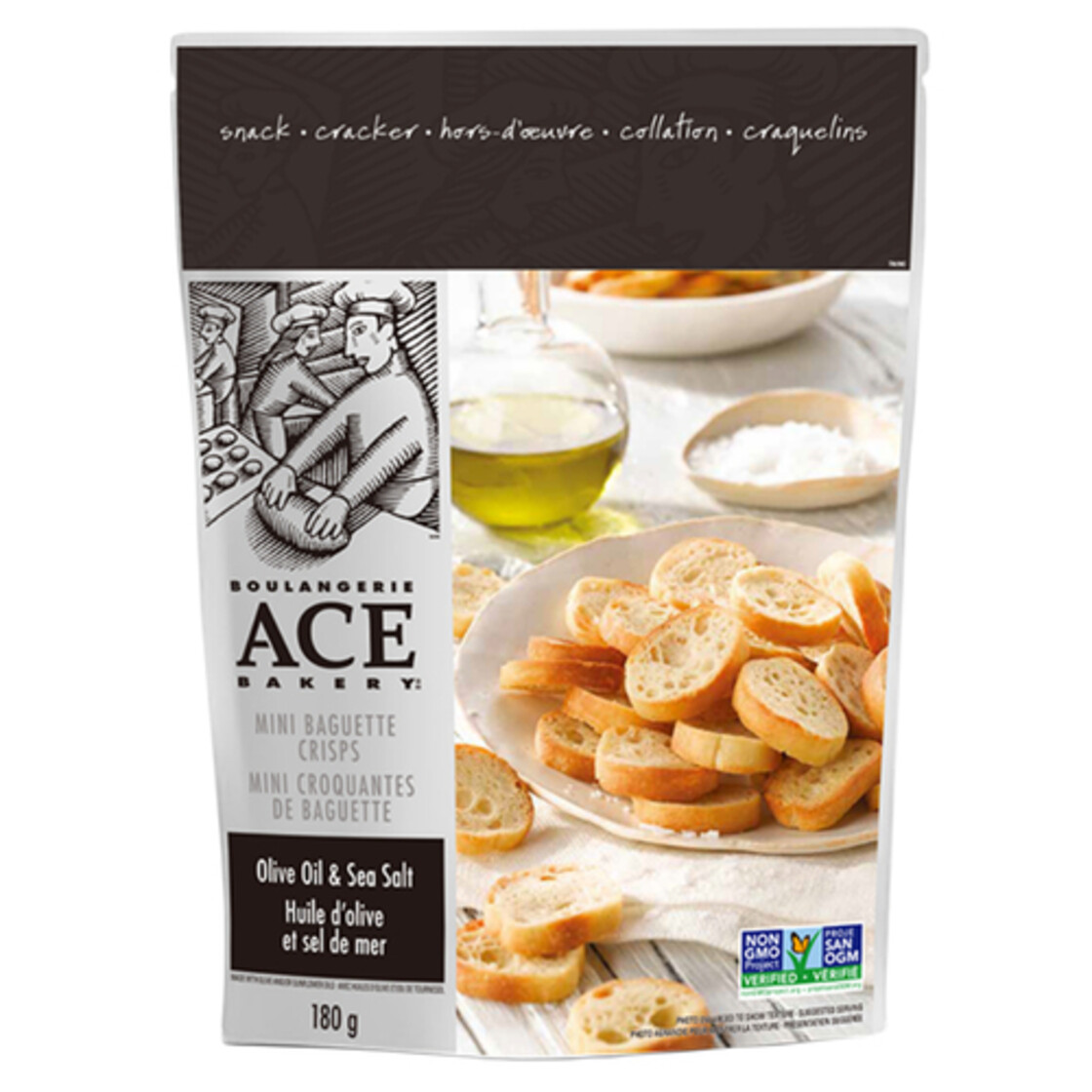 Ace Bakery Mini Baguette Crisps Olive Oil & Sea Salt 180 g Voilà
