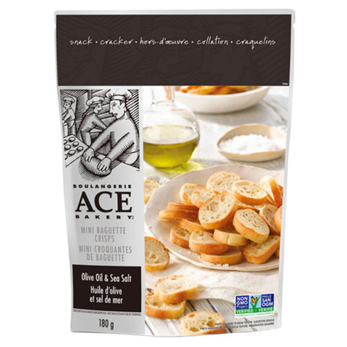 Ace Bakery Mini Baguette Crisps Olive Oil & Sea Salt 180 g