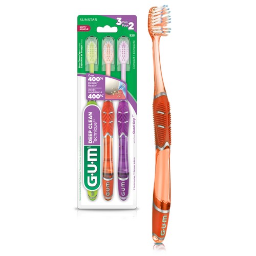 GUM Technique Deep Clean Soft Toothbrush 3 Pack