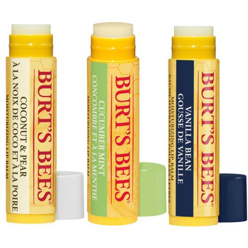 Burt’s Bees 100% Natural Moisturizing Lip Balm Assorted 3 Count