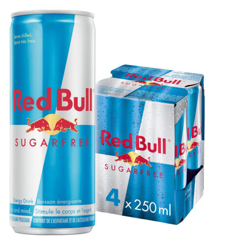 Red Bull Sugar Free Energy Drink 4 x 250 ml (cans)