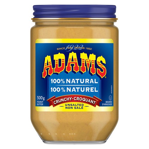 Adams Peanut Butter Crunchy Unsalted 500 g