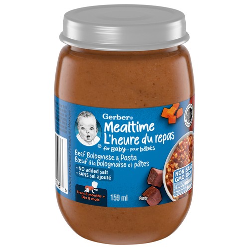 Gerber Puree Jar Beef Bolognese Baby Food 159 ml