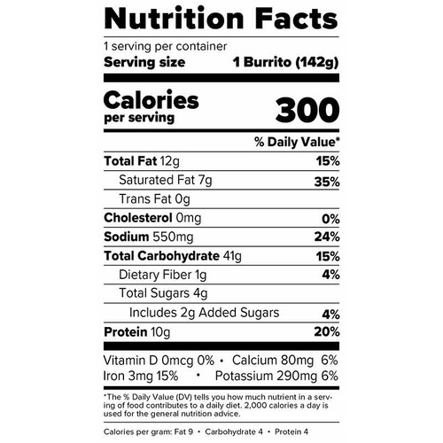 Alpha Foods Frozen Burrito Mexicali 142 g