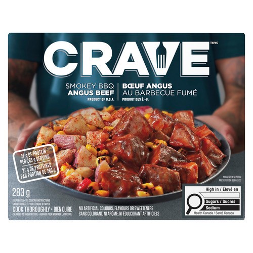 Crave Frozen Dinner Smoky BBQ Angus Beef 283 g