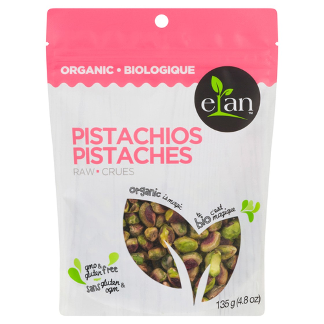 Elan Organic Pistachios Raw 135 g - Voilà Online Groceries & Offers