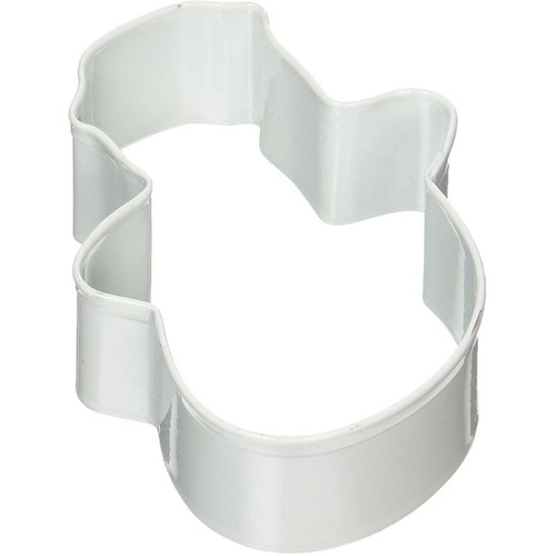 Wilton Cookie Cutter Metal Snowman White 3 Inch 1 EA 