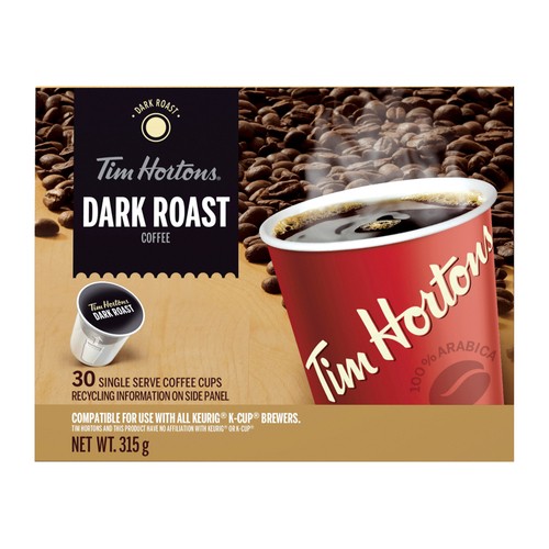 Tim Hortons Coffee Pods Single Serve Decaffeinated 30 K-Cups 315 g
