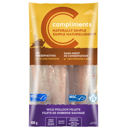 Compliments Balance Frozen Wild Pollock Fillets 400 g