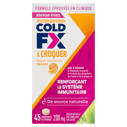 Cold-FX Orange Cold Medicine Chewable 45 Tablets