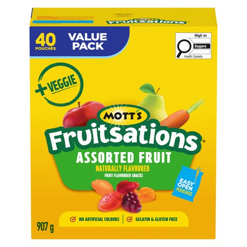 Mott's Fruitsations + Veggie Gluten Free Snacks Assorted Fruit 907 g