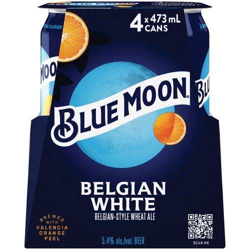 Belgian Moon Belgian White Beer 5.4% Alcohol 4 x 473 ml (cans)