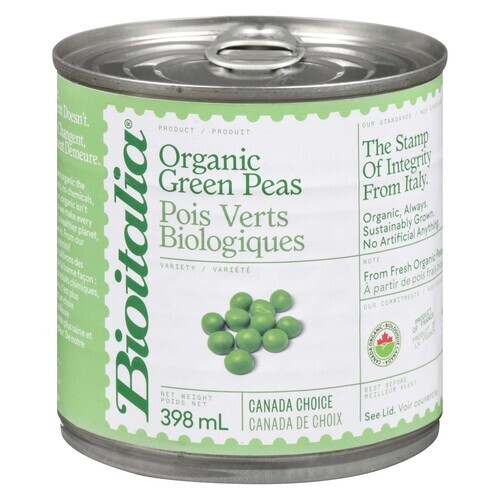 Bioitalia Organic Green Peas 398 ml