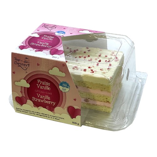 Top Dessert Valentine Bar Cake Strawberry 500 g (frozen)