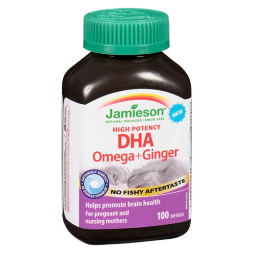 Jamieson Nutritional Supplements Prenatal DHA Omega+Ginger 100 Count