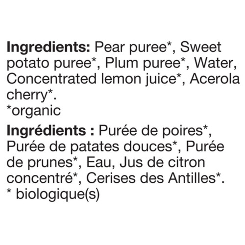 Heinz by Nature Organic Baby Food Pear Sweet Potato & Plum Purée 128 ml