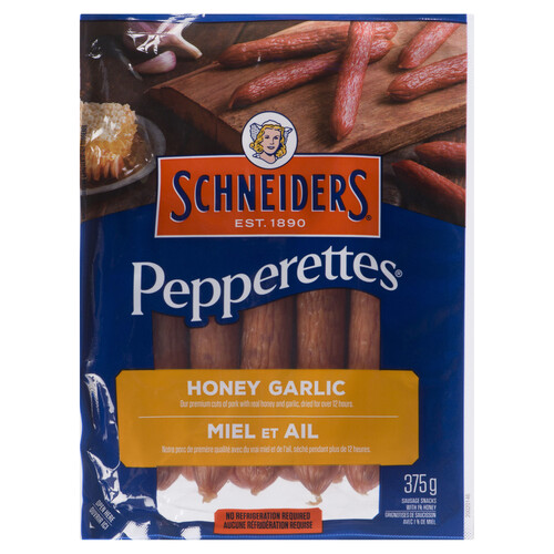 Schneiders Pepperettes Sausage Sticks Honey Garlic 375 g